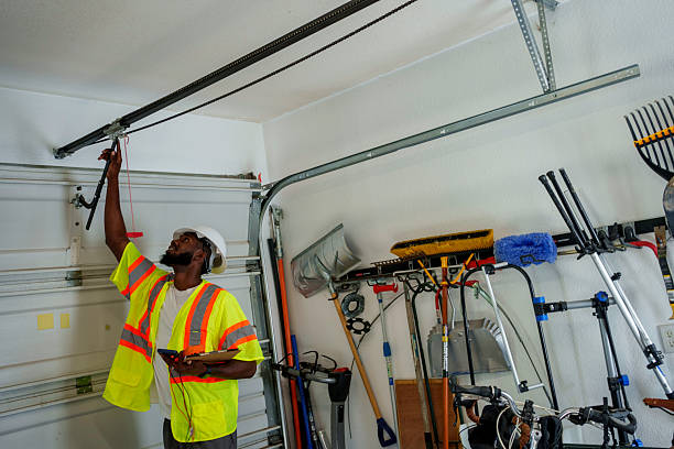 Professional Garage Door Panel Replacement technician working in Chase City, VA